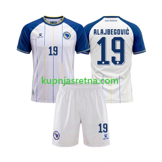 Dječja Gostujući Away Dresova Bosna i Hercegovina Kerim Alajbegovic 19 World Cup 2026 Kratkih Rukava