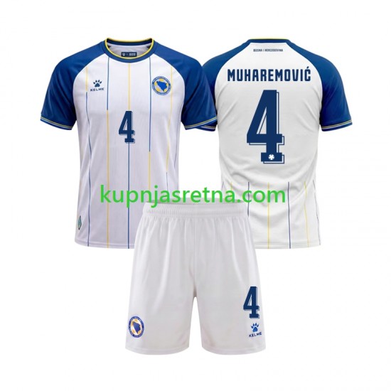 Dječja Gostujući Away Dresova Bosna i Hercegovina Tarik Muharemovic 4 World Cup 2026 Kratkih Rukava