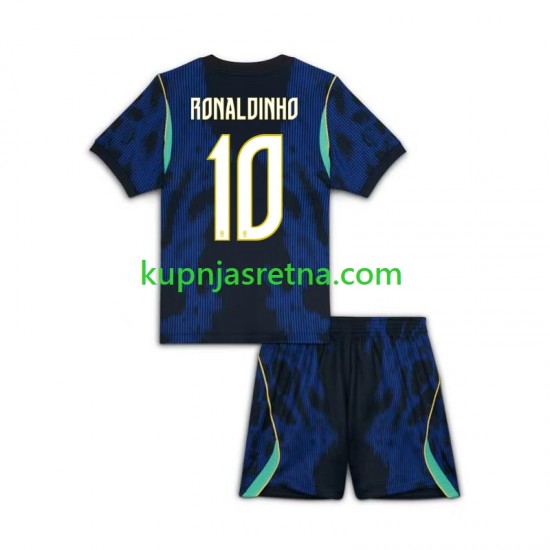 Dječja Gostujući Away Dresova Brazil Ronaldinho 10 World Cup 2026 Kratkih Rukava