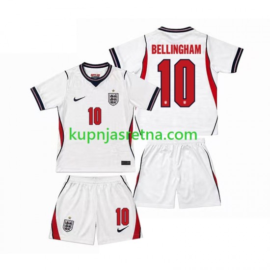 Dječja Domaći Home Dresova Engleska Jude Bellingham 10 World Cup 2026 Kratkih Rukava