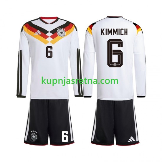 Dječja Domaći Home Dresova Njemačka Joshua Kimmich 6 World Cup 2026 Dugim Rukavima