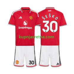 Dječja Domaći Home Dresova Manchester United Benjamin Sesko 30 2026-2027 Kratkih Rukava