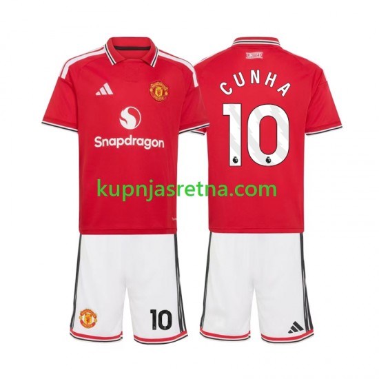 Dječja Domaći Home Dresova Manchester United Matheus Cunha 10 2026-2027 Kratkih Rukava