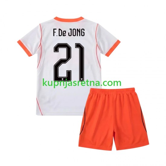 Dječja Gostujući Away Dresova Nizozemska Frenkie de Jong 21 World Cup 2026 Kratkih Rukava