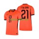 Muškarci Domaći Home Dresova Nizozemska Frenkie de Jong 21 World Cup 2026 Kratkih Rukava