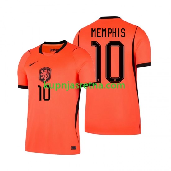 Muškarci Domaći Home Dresova Nizozemska Memphis Depay 10 World Cup 2026 Kratkih Rukava