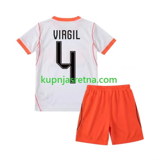 Dječja Gostujući Away Dresova Nizozemska Virgil van Dijk 4 World Cup 2026 Kratkih Rukava