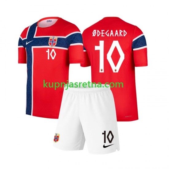 Dječja Domaći Home Dresova Norveška Martin Odegaard 10 World Cup 2026 Kratkih Rukava