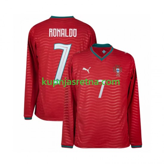 Muškarci Domaći Home Dresova Portugal Cristiano Ronaldo 7 World Cup 2026 Dugim Rukavima
