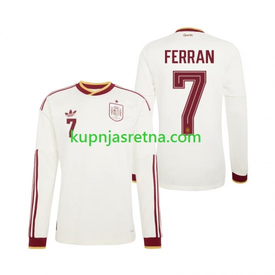 Muškarci Gostujući Away Dresova Španjolska Ferran Torres 7 World Cup 2026 Dugim Rukavima