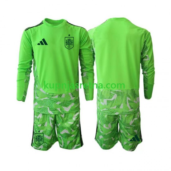 Dječja Golmanski Dresova Španjolska 6th Green color World Cup 2026 Dugim Rukavima