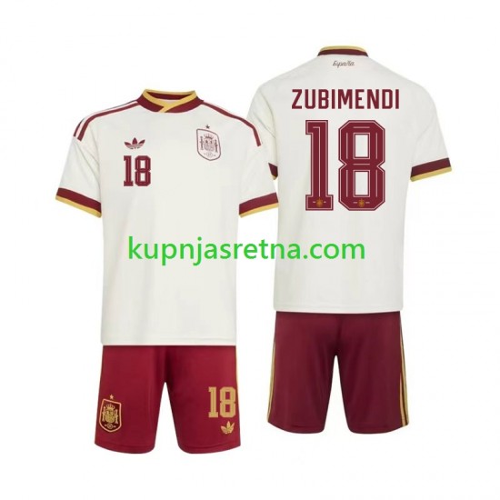 Dječja Gostujući Away Dresova Španjolska Martin Zubimendi 18 World Cup 2026 Kratkih Rukava