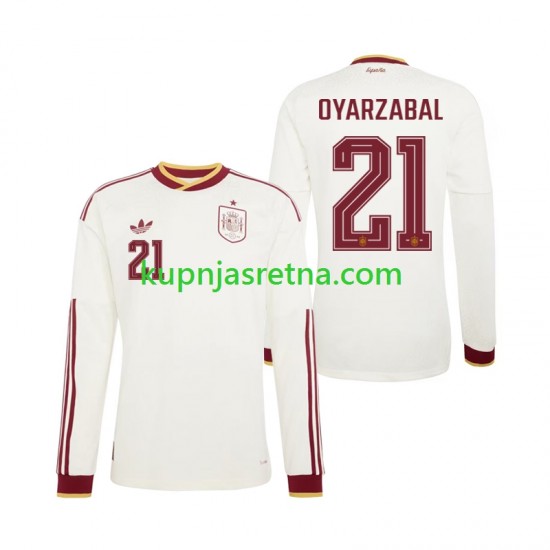 Muškarci Gostujući Away Dresova Španjolska Mikel Oyarzabal 21 World Cup 2026 Dugim Rukavima