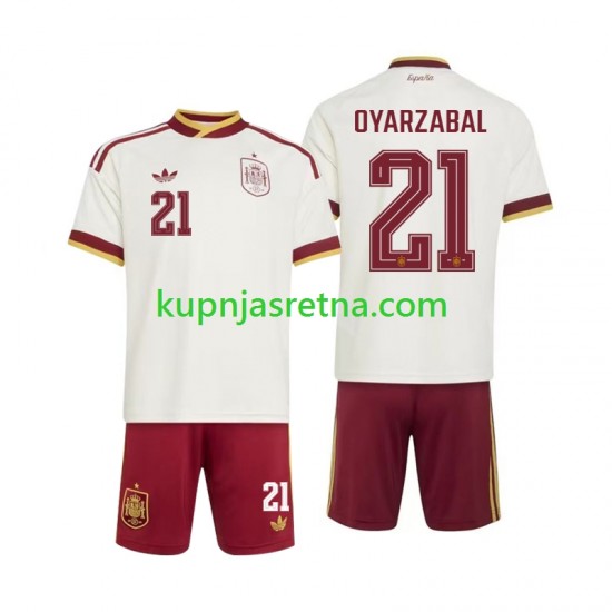 Dječja Gostujući Away Dresova Španjolska Mikel Oyarzabal 21 World Cup 2026 Kratkih Rukava