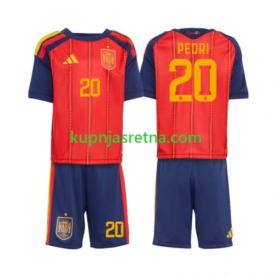 Dječja Domaći Home Dresova Španjolska Pedri 20 World Cup 2026 Kratkih Rukava