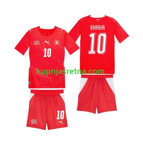 Dječja Domaći Home Dresova Švicarska Granit Xhaka 10 World Cup 2026 Kratkih Rukava