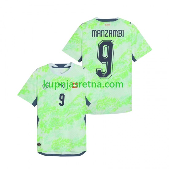 Muškarci Gostujući Away Dresova Švicarska Johan Manzambi 9 World Cup 2026 Kratkih Rukava