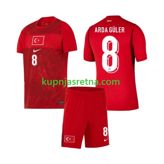 Dječja Domaći Home Dresova Turska Arda Guler 8 World Cup 2026 Kratkih Rukava