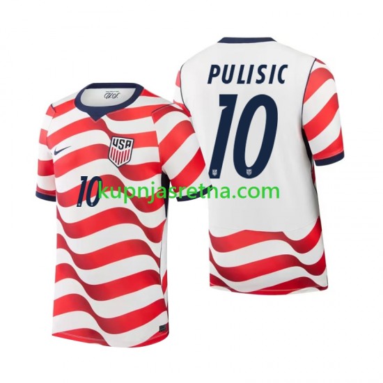 Muškarci Domaći Home Dresova SAD Christian Pulisic 10 World Cup 2026 Kratkih Rukava
