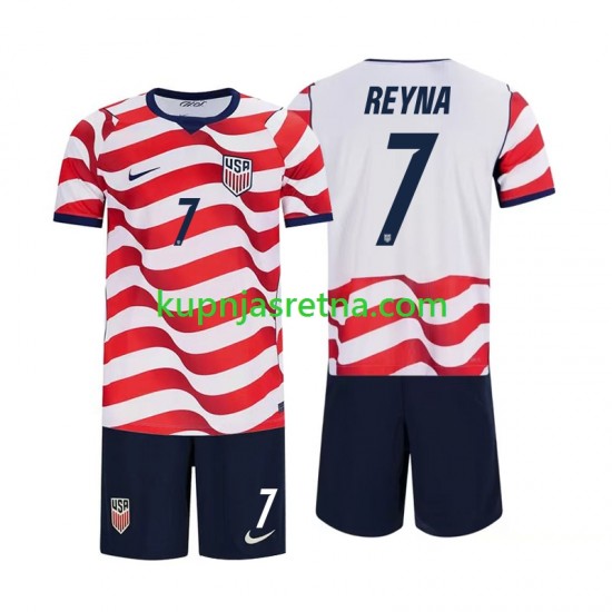 Dječja Domaći Home Dresova SAD Giovanni Reyna 7 World Cup 2026 Kratkih Rukava