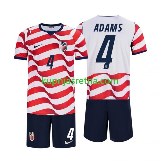 Dječja Domaći Home Dresova SAD Tyler Adams 4 World Cup 2026 Kratkih Rukava