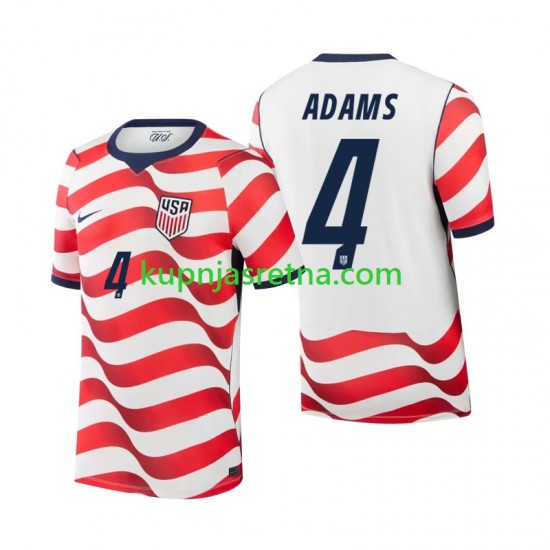 Muškarci Domaći Home Dresova SAD Tyler Adams 4 World Cup 2026 Kratkih Rukava