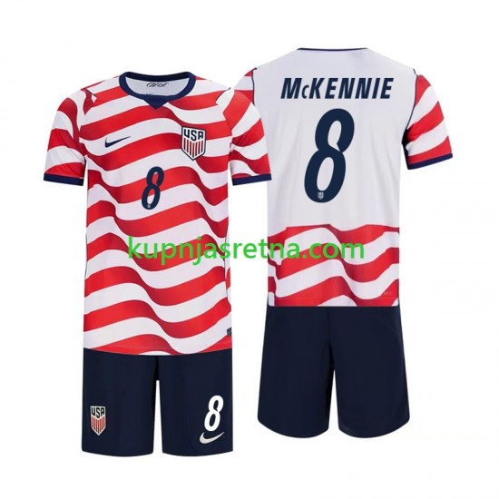 Dječja Domaći Home Dresova SAD Weston McKennie 8 World Cup 2026 Kratkih Rukava