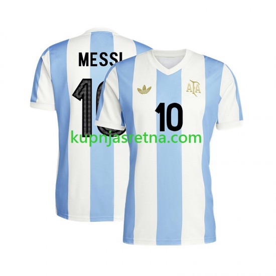 Muškarci Domaći Home Dresova Argentina Lionel Messi 10 50 Anniversary Kratkih Rukava