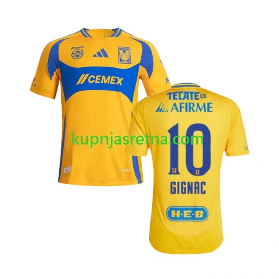 Muškarci Domaći Home Dresova Tigres UANL Gignac 10 2024-2025 Kratkih Rukava