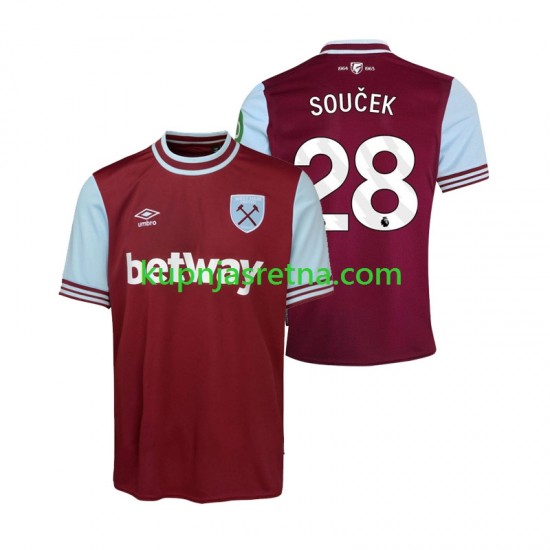 Muškarci Domaći Home Dresova West Ham United SOUCEK 28 2024-2025 Kratkih Rukava