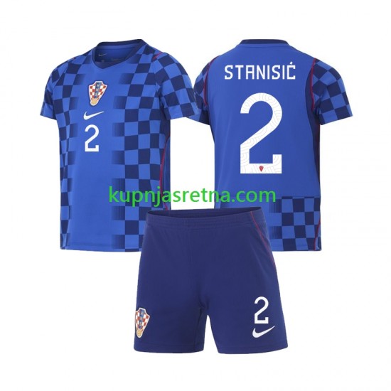 Dječja Gostujući Away Dresova Hrvatska Josip Stanisic 2 World Cup 2026 Kratkih Rukava