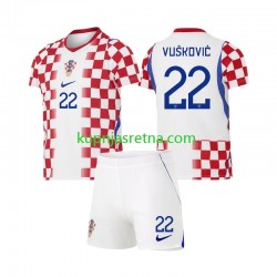 Dječja Domaći Home Dresova Hrvatska Luka Vuskovic 22 World Cup 2026 Kratkih Rukava Dječja Domaći Home Dresova Hrvatska Luka Vuskovic 22 World Cup 2026 Kratkih Rukava