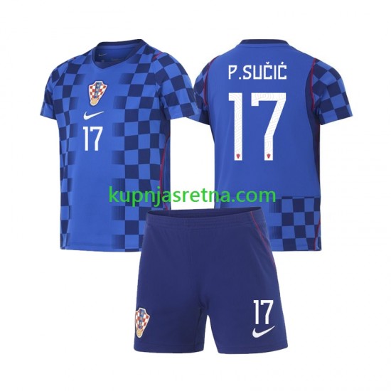 Dječja Gostujući Away Dresova Hrvatska Petar Sucic 17 World Cup 2026 Kratkih Rukava