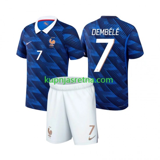 Dječja Domaći Home Dresova Francuska Ousmane Dembele 7 World Cup 2026 Kratkih Rukava