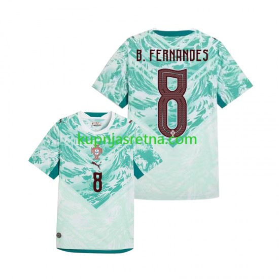 Muškarci Gostujući Away Dresova Portugal Bruno Fernandes 8 World Cup 2026 Kratkih Rukava