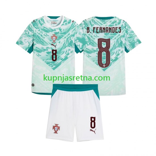 Dječja Gostujući Away Dresova Portugal Bruno Fernandes 8 2026 2027 Kratkih Rukava