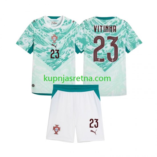 Dječja Gostujući Away Dresova Portugal Vitinha 23 2026 2027 Kratkih Rukava