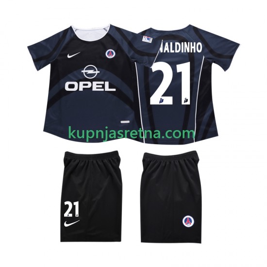Dječja Treći Dresova AC Milan RONALDINHO 10 Retro 2002 2003 Kratkih Rukava