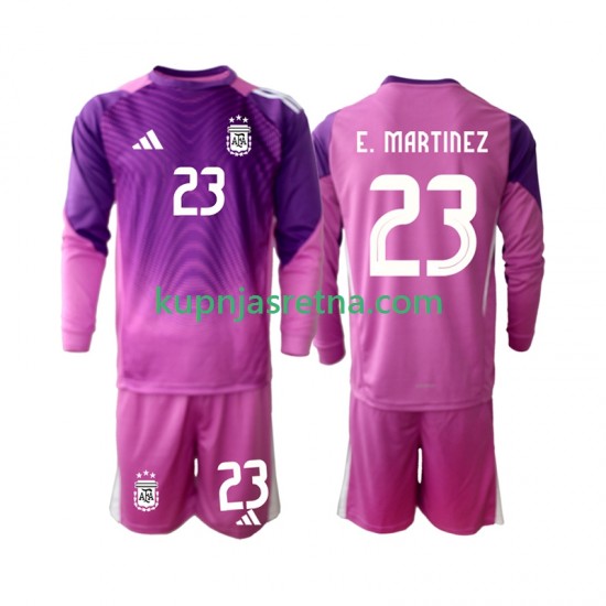 Dječja Domaći Home Golmanski Dresova Argentina Emiliano Martinez 23 2025 Dugim Rukavima