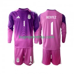 Dječja Domaći Home Golmanski Dresova Argentina Walter Daniel Benitez 1 2025 Dugim Rukavima
