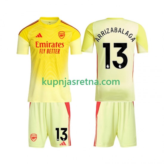Dječja Domaći Home Golmanski Dresova Arsenal Kepa Arrizabalaga 13 2025-2026 Kratkih Rukava