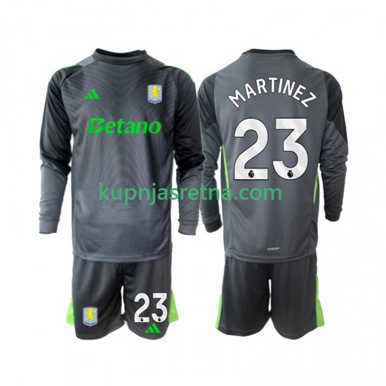 Dječja Domaći Home Golmanski Dresova Aston Villa Emiliano Martinez 23 2025-2026 Dugim Rukavima