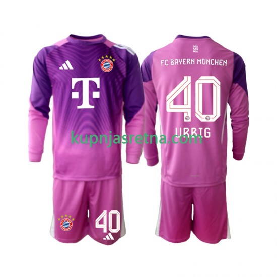 Dječja Četvrti Golmanski Dresova FC Bayern München Jonas Urbig 40 2025-2026 Dugim Rukavima