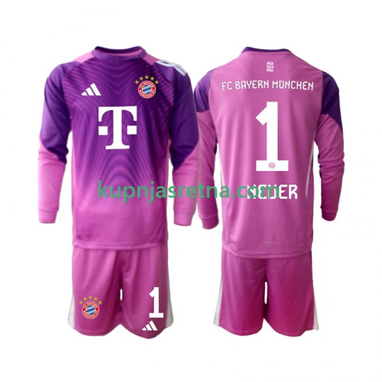 Dječja Četvrti Golmanski Dresova FC Bayern München Manuel Neuer 1 2025-2026 Dugim Rukavima