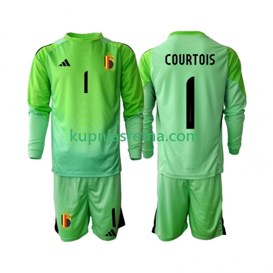 Dječja Domaći Home Golmanski Dresova Belgija Thibaut Courtoi 1 2025 Dugim Rukavima