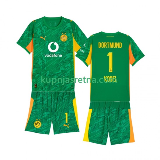 Dječja Domaći Home Golmanski Dresova Borussia Dortmund Gregor Kobel 1 2025-2026 Kratkih Rukava