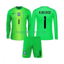 Dječja Domaći Home Golmanski Dresova Brazil Alisson Becker 1 2026 Dugim Rukavima