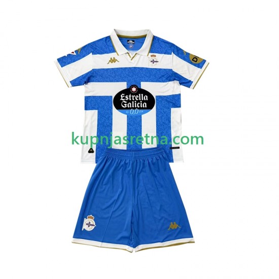 Dječja Domaći Home Dresova Deportivo La Coruna 2025-2026 Kratkih Rukava