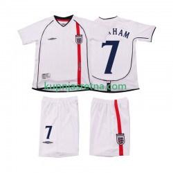 Dječja Domaći Home Dresova Engleska BECKHAM 7 Retro 2002 Kratkih Rukava