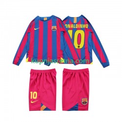 Dječja Domaći Home Dresova FC Barcelona RONALDINHO 10 Retro 2005 2006 Dugim Rukavima Dječja Domaći Home Dresova FC Barcelona RONALDINHO 10 Retro 2005 2006 Dugim Rukavima